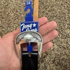 Tony Lama black Leather Belt